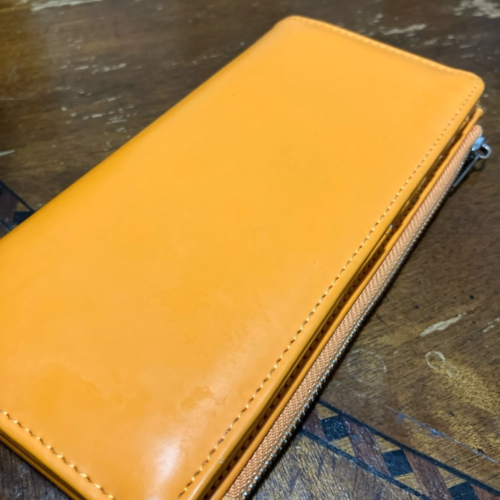 Urban Outfitters Orange Faux Leather Wallet